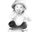 日常の一コマから思い出に残る似顔絵を手描きします プレゼントや記念に/鉛筆画・色鉛筆画・水彩画選べます イメージ1