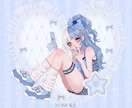 商用可❣️ポップでかわいい女の子のイラスト描きます 配信背景／アイコン／ヘッダー／一枚絵／グッズ／プレゼントにも イメージ3