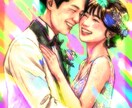 極彩色でビビッドな「生きている似顔絵」を描きます パッと目を引く！ビビッドでポップな唯一無二の似顔絵です。 イメージ5