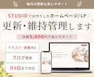 STUDIOの更新・維持管理を代行します 月額5,000円で毎月の修正やブログ更新を安心サポート! イメージ1