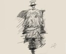 独特な画風でオリジナルのイラストを描きます 不思議な発想力で不思議な絵を描いてます イメージ6
