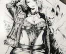 モノトーン✖フルカラー オリジナルイラスト承ります 唯一無二の生原稿にして納品します！データ化も承ります！ イメージ8