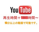 YouTube再生時間1000時間増やします 短い動画でOK　YouTube再生時間伸ばします。 イメージ1