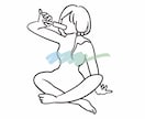SNS用アイコン制作します ちょっと個性的な女性の線画イラストです❁︎ イメージ1
