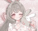 SNS用の可愛いアイコンイラスト描きます きらきらで可愛いお顔が好きな方へ！ イメージ1