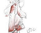 イラスト制作をしています 可愛い女の子のモノクロイラストを描きます。 イメージ1