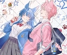 かわいい女の子や男の子を描きます シンプルなものからポップなもの、お顔アップや立ち絵など！ イメージ5