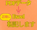 PDFをExcelに正確に転記します 面倒なPDF入力作業を丁寧・正確に対応します イメージ1