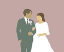 レトロシンプルな似顔絵老若男女書かせて頂きます 超お得！このお値段で線画とカラーの2パターン！ イメージ2