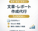 経済・政治・社会【文章・レポート】書きます 一般の方やビジネスマンなど、時間がない方や誰かに頼みたい方へ イメージ2