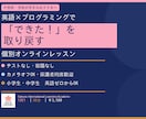 不登校・英語×プログラミング個別レッスンします テストなし・英語ゼロから・マンツーマン イメージ1