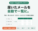届いたメールを自動でスプレッドシートに一覧化します 予約・問い合わせ・注文メールのコピペ作業を自動化 イメージ1