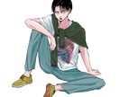 SNSのアイコンや投稿用のイラストを作成します 初心者の為低価格でご提供致します！顔アップから全身まで イメージ4