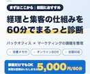 経理と集客の仕組みを60分で診断します バックオフィス×マーケティングの課題を一緒に整理 イメージ1