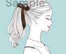 おしゃれな線画アイコンイラスト描きます 顔出しNGな方に♪後ろor横顔の線画イラストです。 イメージ9