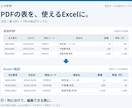 PDFの表をExcelとCSVに転記します 300セルまで1,500円・元資料と照合して納品 イメージ2