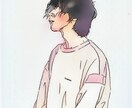人物画を鉛筆タッチの水彩画にて描きます 手書きイラストデータを写真からイラストにて作成致します＾＾ イメージ3