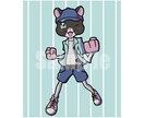 個性的で目を惹く！ポップな獣人オリキャラを描きます 独特なデザインと配色であなただけのキャラクターを制作します！ イメージ4