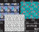ストリートグラフィック総柄作成します ストリートグラフィックイラスト総柄　テキスタイル、壁紙など イメージ1