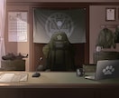 背景イラストを制作します 配信部屋、背景イラスト等活動に必要なイラストを制作いたします イメージ1