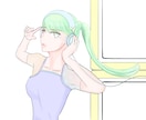 カッコイイ女の子、綺麗なイラストを作成いたします アイコン、配信ジャケットなど。目ヂカラ強め暗めが得意です イメージ3