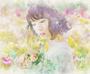 ふんわり優しい❤︎水彩画風似顔絵お作りいたします デジタルデータ納品♡A4サイズプリントプレゼント*ᴗ ᴗ)⁾ イメージ4