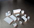 間取り図から住宅模型を3Dプリントします 間取り、動線の確認に。図面からの作成も可能。床はウッド素材。 イメージ2