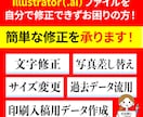 Illustratorデータの簡単な修正をします 文字修正、サイズ変更、写真差し替えなどの修正をいたします イメージ1