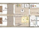 １K、１LDK専用⭐︎家具付間取図作成します イメージをもとにデザイン作成いたします！ イメージ5