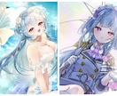 一枚絵イラスト制作ます 背景付きの一枚絵！グッツ◯記念イラスト◯スチル風◯ イメージ5
