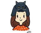 個性的！オーナー様の頭に乗せたうちの子を描きます ユニークな似顔絵がお好みの方へ　お子様のネームタグにも イメージ6