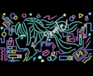 シティポップなネオン風の1枚絵お描きいたします MVやグッズ、記念日のプレゼントに イメージ1