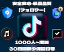TikTok【フォロワー】+1,000人増やします TikTok宣伝・運営で+1,000人増~ 高品質保証✨ イメージ1