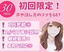 初めての方限定！声の悩みを分析＆アドバイスします 丁寧な説明で１回完結！ お得な話し方体験レッスン！ イメージ1