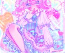 キラキラでキュートなイラスト！制作します キラキラ･キュート･ポップなイラストを求める方におすすめ！ イメージ1