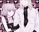 あなただけの夢絵、カップルイラストを描きます あなたの推しとあなたを素敵なイラストにします イメージ1