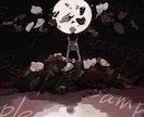 厚塗りでダーク可愛いイラストを描きます お面とフリルの多いお洋服大得意！たくさんお着替え出来ます！ イメージ7