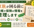 亡くなった後に困らないための情報整理を行います 将来の不安を整理し、後悔しない準備のお手伝いをします イメージ1