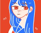 ほんわかタッチの女の子のアイコンを描きます snsなどで使えるアイコン作成します！ イメージ2
