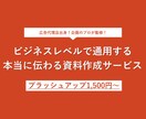 広告代理店レベルのビジネス資料作ります 資料作成のプロが美しく見やすい資料にブラッシュアップ！ イメージ1