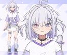 かわいいアニメ絵Vtuber立絵イラスト制作します アニメ風立ち絵イラスト☆モデリング用パーツ分けも納品可能◎ イメージ2