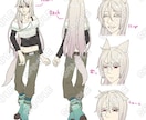 キャラクターデザイン、三面図ラフ制作いたします TRPGなどにお使いいただけます！ イメージ2