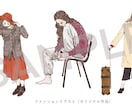 水彩風女性イラストを描きます 水彩風大人かわいい女性イラスト/SNSアイコンや名刺にどうぞ イメージ3