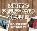 こんな犬服が作りたい！をサポートします 法人・企業・ブランド様向けのノウハウシェアサービス イメージ1