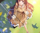 美しい雰囲気を差し上げます 背景だけじゃなくて、キャラと背景を組み合わせて描くことです。 イメージ7