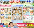 シェアハウス向け間取り図・入居募集図面を作成します 入居希望者に魅力が伝わる図面を作成します！ イメージ4