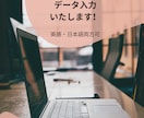英語・日本語でのデータ入力を行います 国内外での経験を活かし正確・迅速に対応します イメージ1