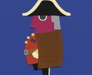貼り絵風の個性的キャラクターイラストを制作します 温かみあるテイストで、オリジナルキャラクターをデザインします イメージ2