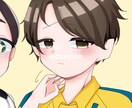 暗い雰囲気から明るい雰囲気の可愛いアイコン描きます 無料修正何度も○！ラフ提出も何度でも！納得のいく作品にします イメージ5