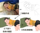 写真をイラストにします 赤ちゃんからお年寄りまで！アイコン使用やグッズ化もOKです！ イメージ2